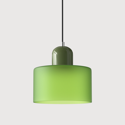 Bauhaus Coloured Pendant – Orange Shade Yellow Base Combination – Tavellix