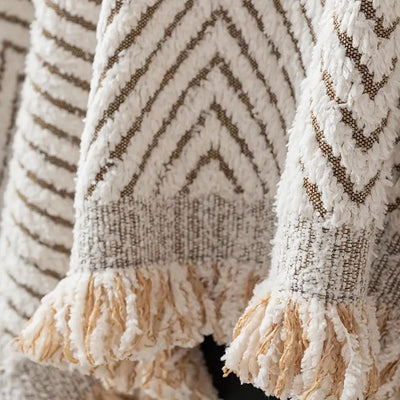 Zentor | Herringbone Sofa Cover Luxury Anti Slip Couch Cover Microfibre Throw for Living Room and Home Decor