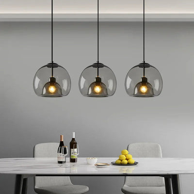 Hand-Blown Glass Pendant Light – Modern Art Deco Style