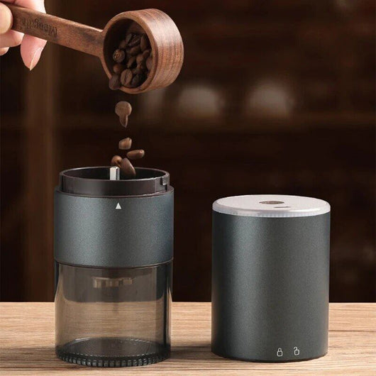 Electric Coffee Grinder – Cordless USB-C Rechargeable Burr Grinder – Portable Bean Mill for Kitchen Office Travel