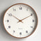 Wall Clock – Silent Quartz Movement Square Wooden Design – Minimalist Scandi Style for Bedroom Living Room Home Office