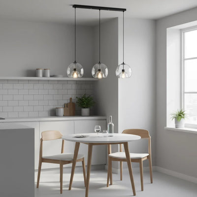 Hand-Blown Glass Pendant Light – Modern Art Deco Style