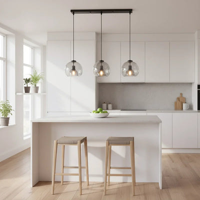 Hand-Blown Glass Pendant Light – Modern Art Deco Style