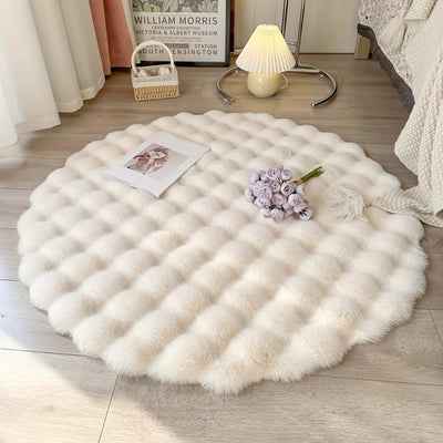 Round Bubble Rug – Beige Colourway – Tavellix