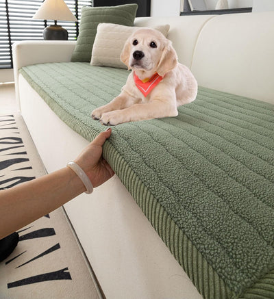 Plush Sofa Cover – Six Colour Options Flat Lay – Tavellix