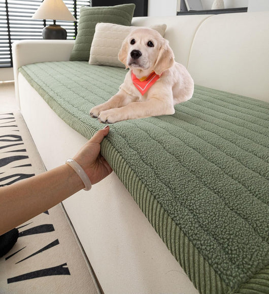 Plush Sofa Cover – Six Colour Options Flat Lay – Tavellix