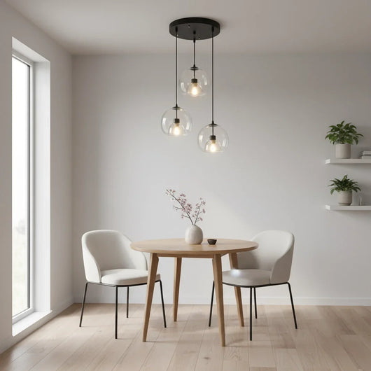 Hand-Blown Glass Pendant Light – Modern Art Deco Style