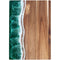 Acacia Wood Serving Board with Ocean Resin Inlay for Kitchen & Dining Tables – Charcuterie & Cheese
