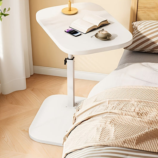 Adjustable Side Table White – Bedroom Bedside Styling – Tavellix