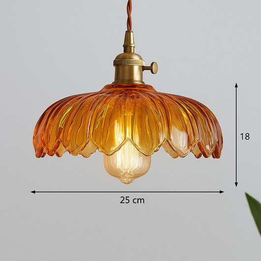 Glass Pendant Light – Lifestyle Kitchen Setting – Tavellix