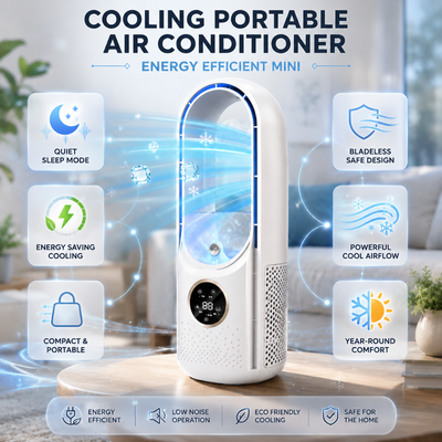 Portable Mini Air Conditioner – Blue Colour – Tavellix