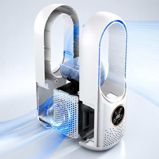 Portable Mini Air Conditioner – Bladeless Fan Detail – Tavellix