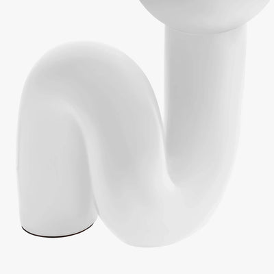 Sculptural Table Lamp White – Base Resin Texture Detail – Tavellix