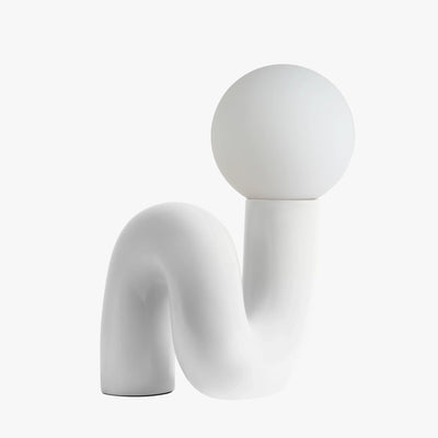 Resin Table Lamp Ivory White – Living Room Console Styling – Tavellix