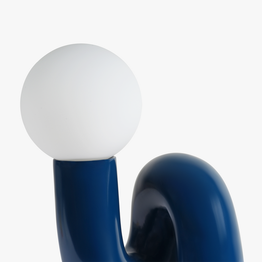 Sculptural Lamp – Midnight Blue Top View Glass Shade – Tavellix