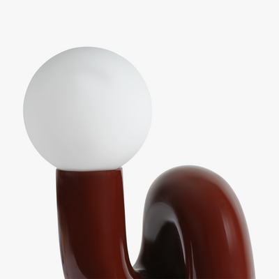 Avellon Table Lamp – Red Base Top View Resin Texture – Tavellix