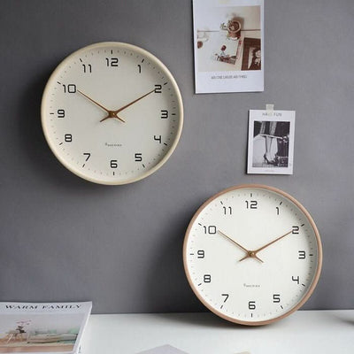 Wall Clock – Solid Wood Face Close-Up – Tavellix