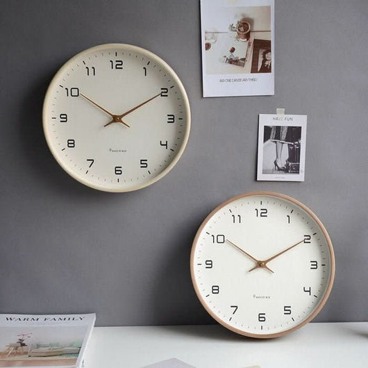 Wall Clock – Solid Wood Face Close-Up – Tavellix