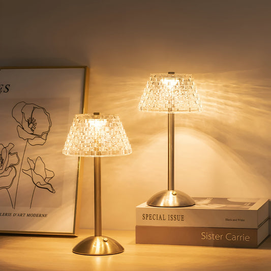 Wireless Table Lamp – Warm Uplight Side View Bedroom – Tavellix