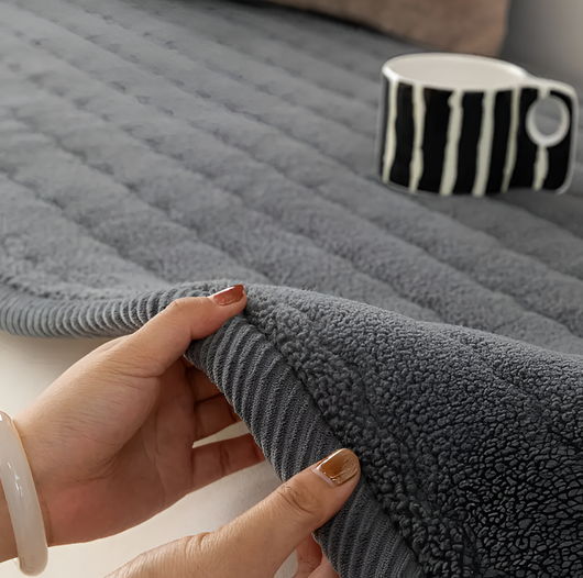 Sofa Cover – Light Blue Variant Side View – Tavellix