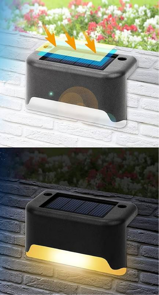 Solar Fence Light – Solar Panel and LED Detail – Tavellix