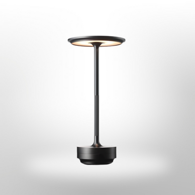 Wireless Table Lamp – Black Aluminium Finish Detail – Tavellix
