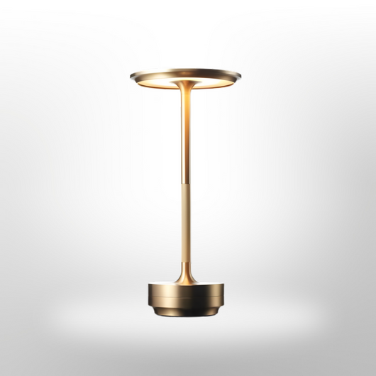 Wireless Table Lamp – Gold Brass Finish Close-Up – Tavellix