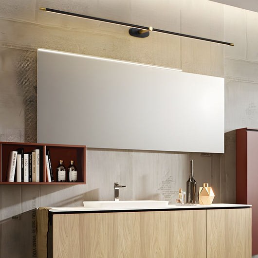 Linear Wall Light – S Black Bathroom Mirror Close – Tavellix