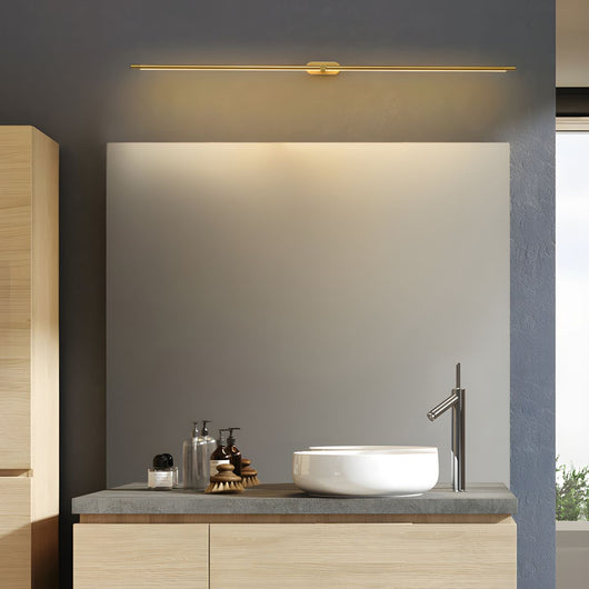 Linear Wall Light – M Gold Hallway Lifestyle Shot – Tavellix