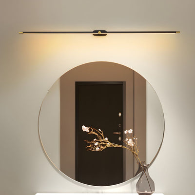 Linear Wall Light – Black Finish Bedroom Sconce – Tavellix