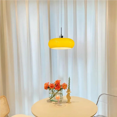 Aurevina | Bauhaus Glass Pendant Light with Hand-Blown Tea Glass Shade