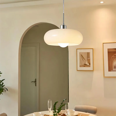 Aurevina | Bauhaus Glass Pendant Light with Hand-Blown Tea Glass Shade