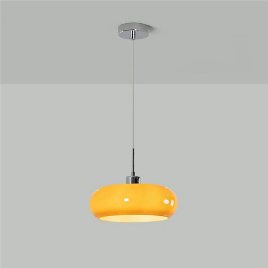 Aurevina | Bauhaus Glass Pendant Light with Hand-Blown Tea Glass Shade