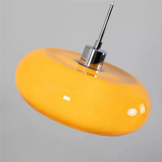 Aurevina | Bauhaus Glass Pendant Light with Hand-Blown Tea Glass Shade