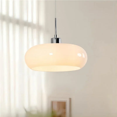 Aurevina | Bauhaus Glass Pendant Light with Hand-Blown Tea Glass Shade