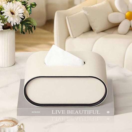 Tissue Box Holder Cream – Living Room Side Table Styling – Tavellix