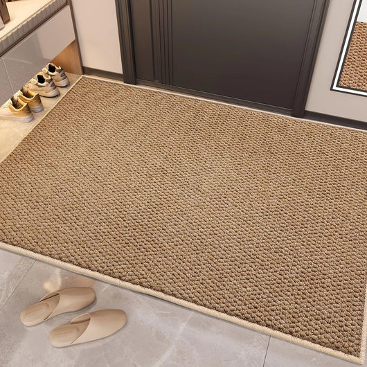 Faux Jute Doormat – Woven Surface Close-Up – Tavellix