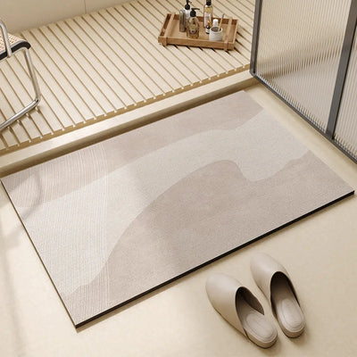 Quick Dry Bath Mat – Non-Slip 3mm Fleece Bathroom Floor Mat – Super Absorbent Design for Bathroom Shower Room Ensuite