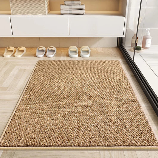 Faux Jute Doormat – Natural-Look Non-Slip Entrance Mat – Tavellix