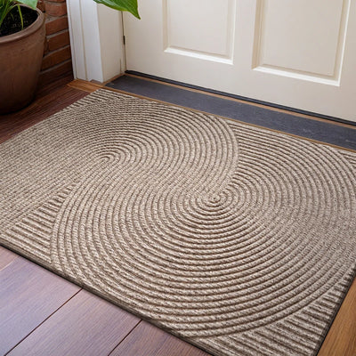 Door Mat – 3D Groove Anti-Slip Polyester Entrance Mat – Wear-Resistant Design for Hallway Porch Patio
