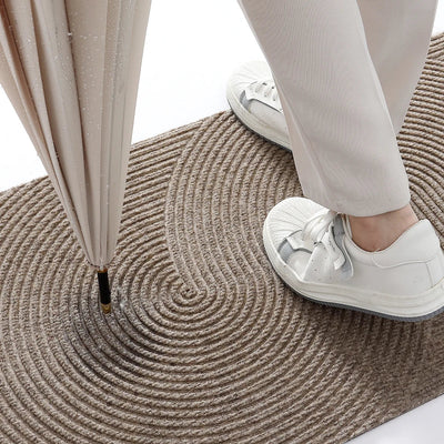 Door Mat – 3D Groove Anti-Slip Polyester Entrance Mat – Wear-Resistant Design for Hallway Porch Patio