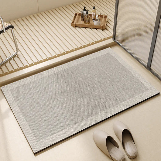 Quick Dry Bath Mat – Non-Slip 3mm Fleece Bathroom Floor Mat – Super Absorbent Design for Bathroom Shower Room Ensuite