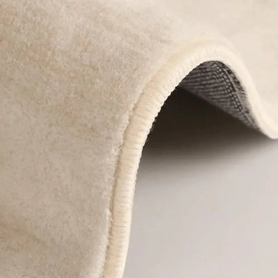 Cream Wave Rug – Non-Slip Rubber Backing Detail – Tavellix