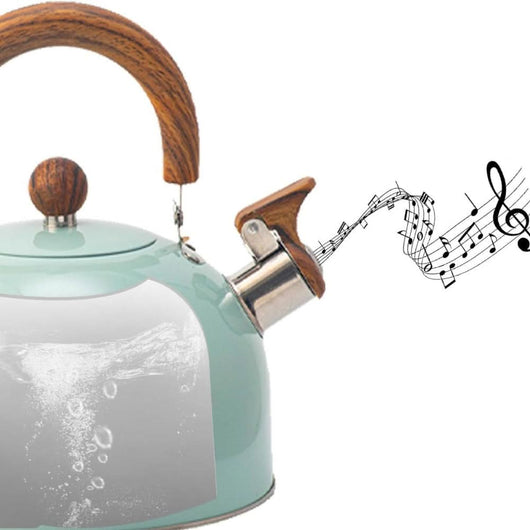 Whistling Kettle – 3L Stainless Steel Stovetop Kettle – Heat-Resistant Handle for Gas Induction Electric Hob