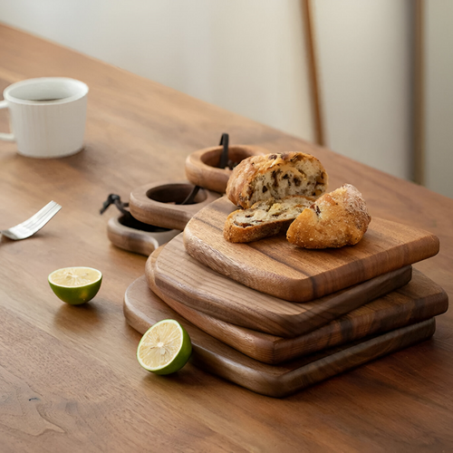 Walnut Chopping Board Set of 2 – Solid Wood Boards – Cutting & Cheese Serving Board for Kitchen Worktop Dining Table
