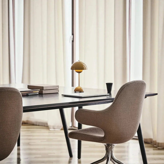 Dome Table Lamp – Yellow Finish Detail – Tavellix