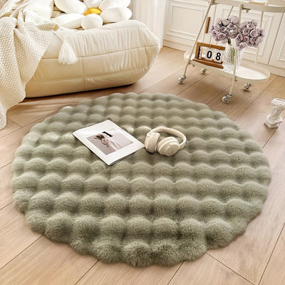 Round Bubble Rug – Green Colourway – Tavellix