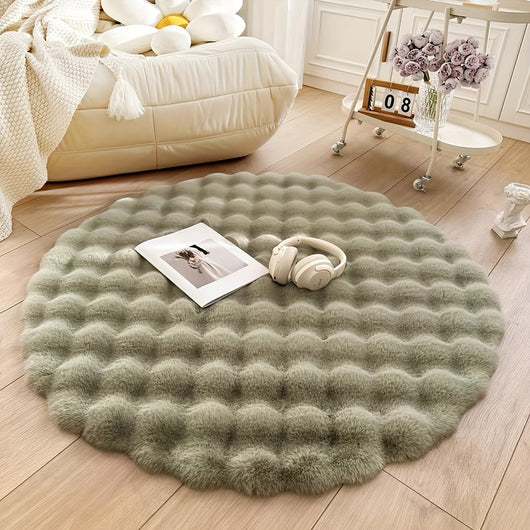 Round Bubble Rug – Green Colourway – Tavellix