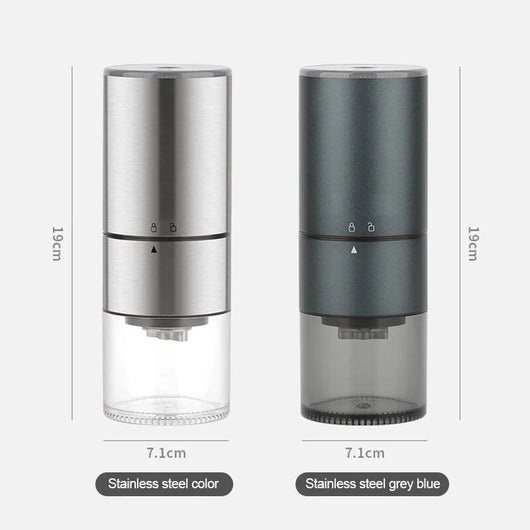 Electric Coffee Grinder – Cordless USB-C Rechargeable Burr Grinder – Portable Bean Mill for Kitchen Office Travel