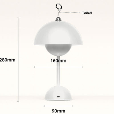 Dome Table Lamp – Product Dimensions Infographic – Tavellix